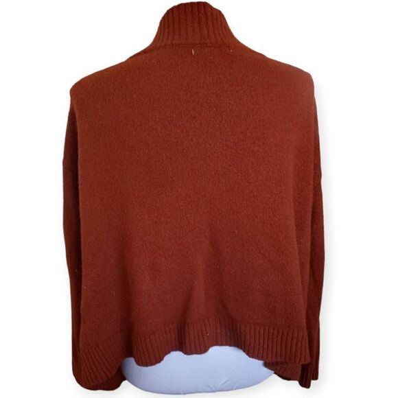 PURPLE SNOW RUST ORANGE CARDIGAN SZ.M EUC - Picture 3 of 6